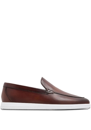 Magnanni leather slip-on loafers - Brown