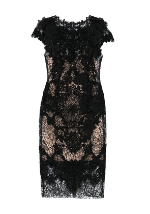 Gemy Maalouf floral-lace mini dress - Black