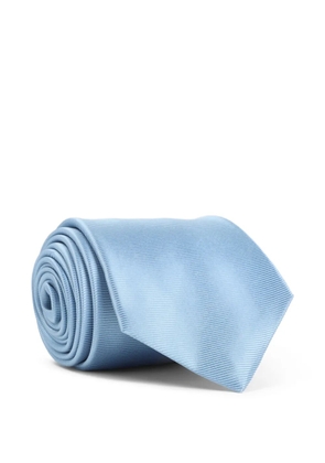 Kiton striped-detail silk tie - Blue