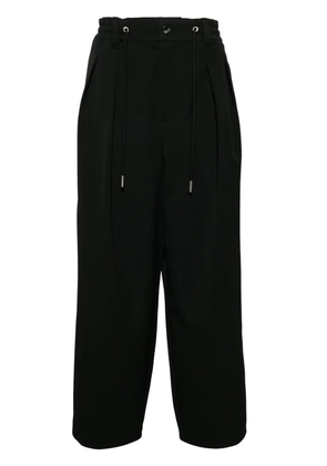 SONGZIO cross fold curve trousers - Black
