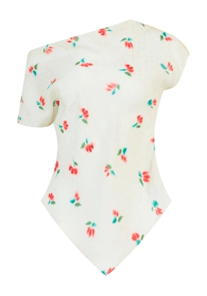 Rosie Assoulin Tulip Jacquard silk T-shirt - White