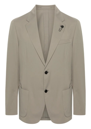 Lardini taffeta single-breasted blazer - Grey
