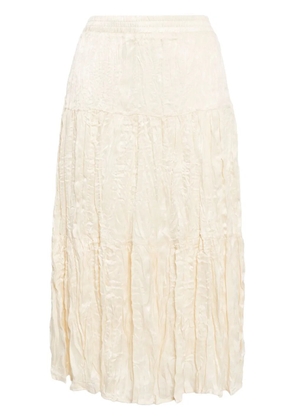 tout a coup tiered midi skirt - Neutrals