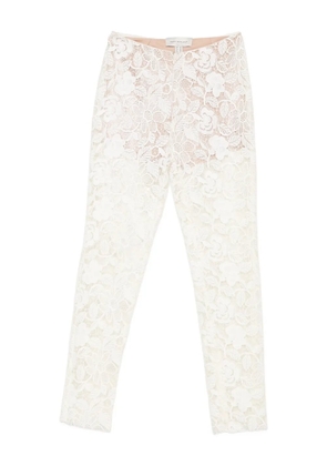 Gemy Maalouf floral lace trousers - White