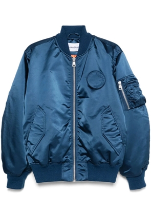 Études Studio logo-patch bomber jacket - Blue
