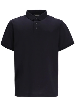 Emporio Armani Front-zipped polo shirt - Blue