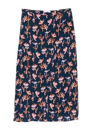 Paul Smith floral-print midi skirt - Blue