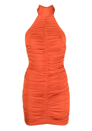 Noire Swimwear ruched halterneck minidress - Orange