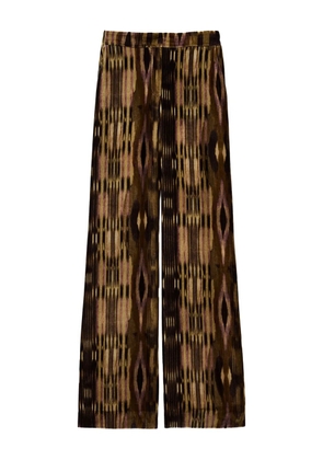Ba&Sh Velvo printed velvet palazzo pants - Brown