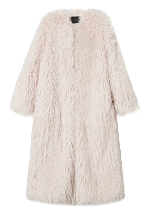 TWINSET faux-fur long coat - Neutrals