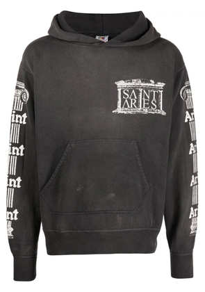 SAINT MXXXXXX logo-print cotton hoodie - Grey