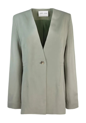 SAMSOE SAMSOE single-button V-neck blazer - Green
