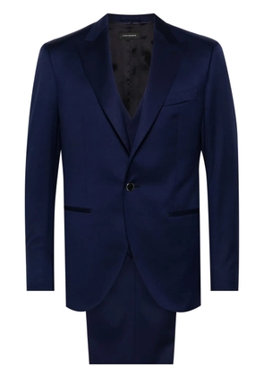 LUIGI BIANCHI MANTOVA single-breasted three-piece suit - Blue