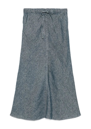 LESS A-type linen skirt - Blue