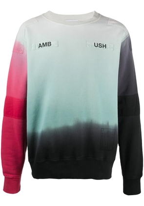 AMBUSH ombré logo-print sweatshirt - Green