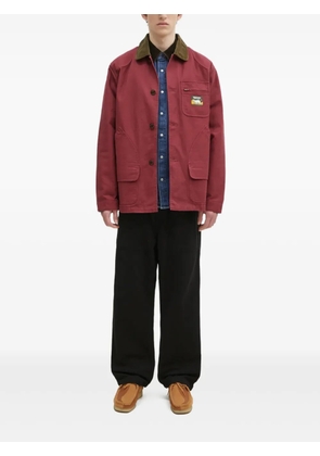 Human Made denim plaid panelled shirt - Red