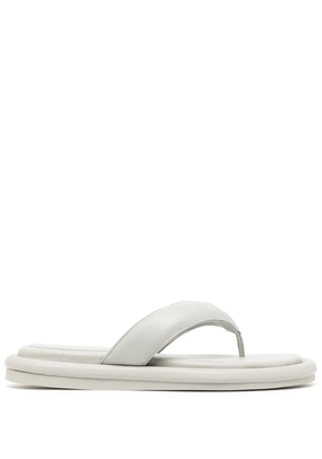 GIABORGHINI padded leather flip-flops - Grey