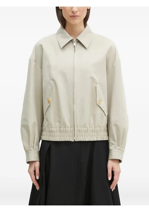 Undercover tie-back zip-front jacket - Neutrals