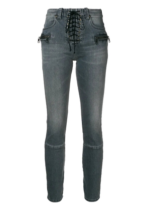UNRAVEL PROJECT lace-up jeans - Grey