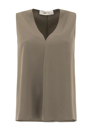 F.It v-neck sleeveless top - Brown