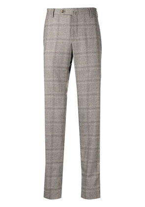 PT Torino check-print tailored trousers - Grey