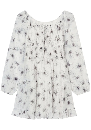 b+ab abstract-print minidress - White