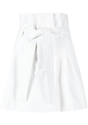 Goen.J pleated mini skirt - White