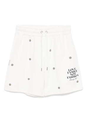 Family First logo-printed shorts - White