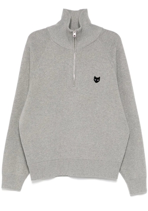 ZZERO BY SONGZIO emblem high-neck jumper - Grey