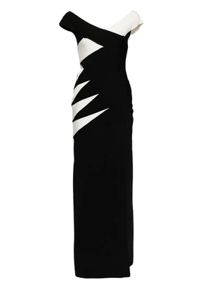 Zuhair Murad off-shoulder panelled gown - Black