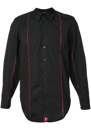 Yang Li eyelet-trimmed poplin shirt - Black