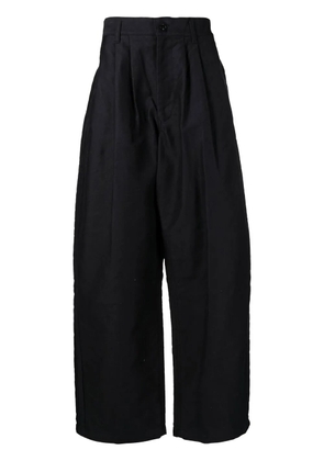 Yohji Yamamoto high-waisted straight-leg trousers - Black