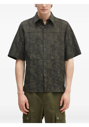 Wales Bonner floral-print panelled shirt - Green