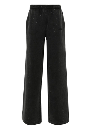 VETEMENTS crystal-embellished track pants - Black