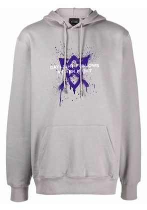 Daily Paper logo-print cotton hoodie - Grey