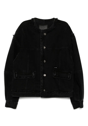 ZZERO BY SONGZIO round-neck denim jacket - Black