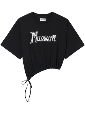 Musium Div. logo-embroidered T-shirt - Black
