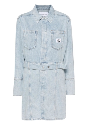 Calvin Klein Jeans belted denim minidress - Blue