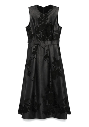 Elie Saab floral-embroidered maxi dress - Black