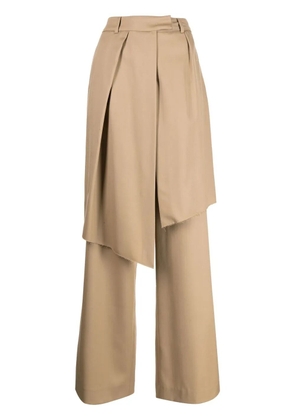 Goen.J panelled tailored trousers - Brown