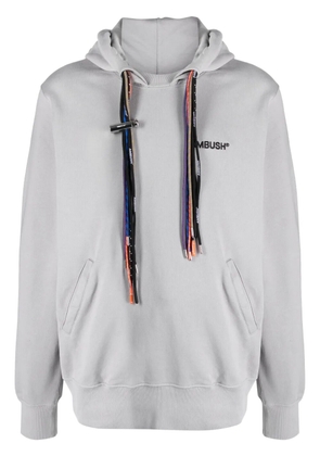 AMBUSH multicord-drawstring cotton hoodie - Grey