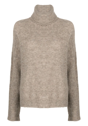 Transit roll-neck drop-shoulder jumper - Brown