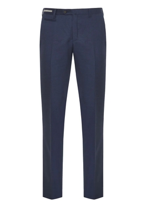 Corneliani pressed-crease wool trousers - Blue