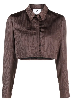Marine Serre Regenerated moire tailored jacket - Brown