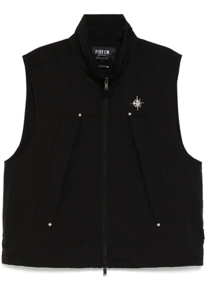 FIVE CM logo-studs gilet - Black