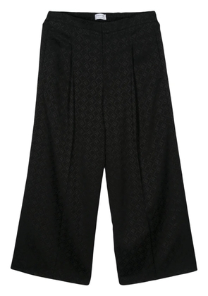 Marine Serre Moon Diamant-jacquard trousers - Black