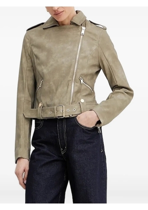 GUESS USA belted zip-front jacket - Green