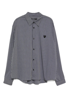 ZZERO BY SONGZIO curved-cut cropped shirt - Black