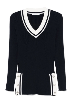 Alberta Ferretti contrast-trim jumper - Blue