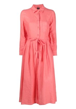 ASPESI long-sleeve midi shirt dress - Pink
